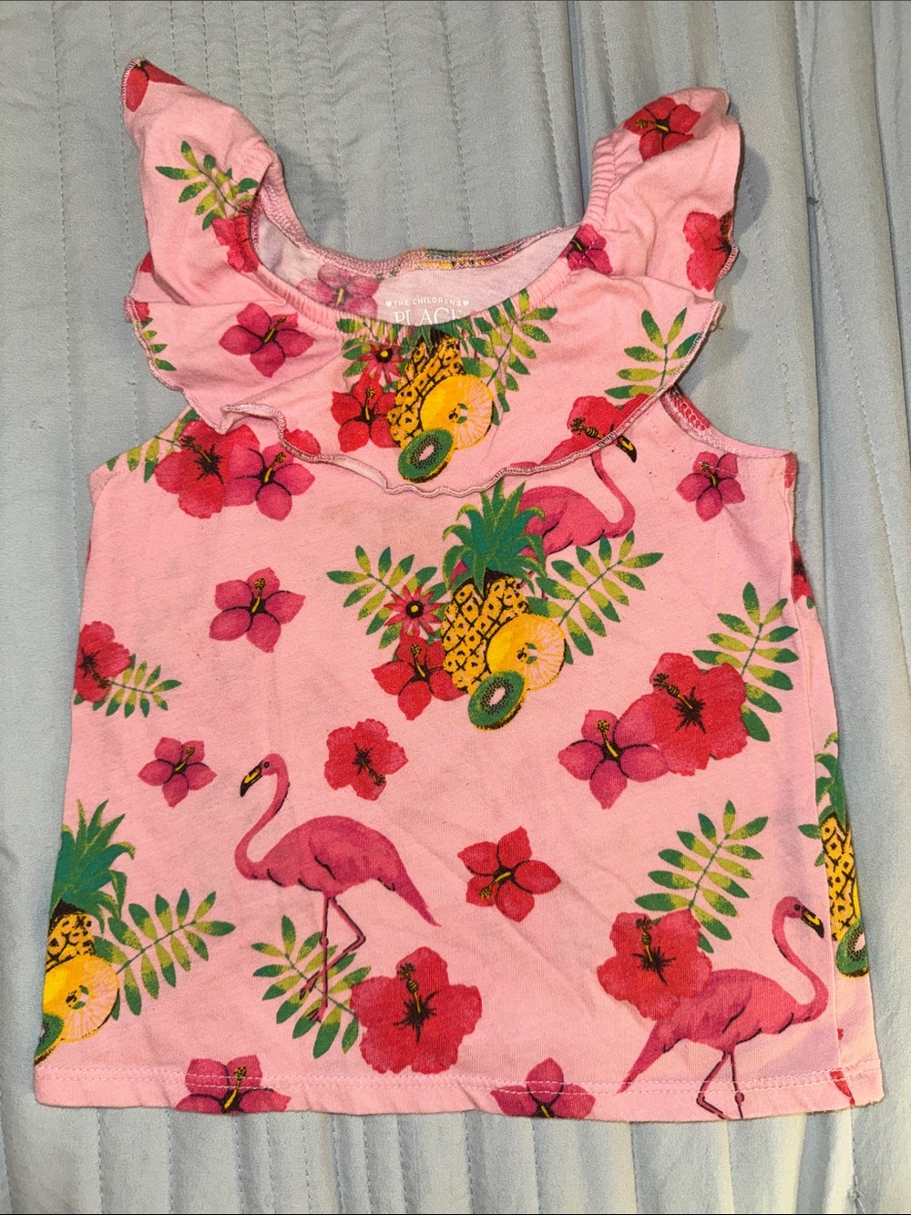 Tropical Flamingo and Pineapple Tank